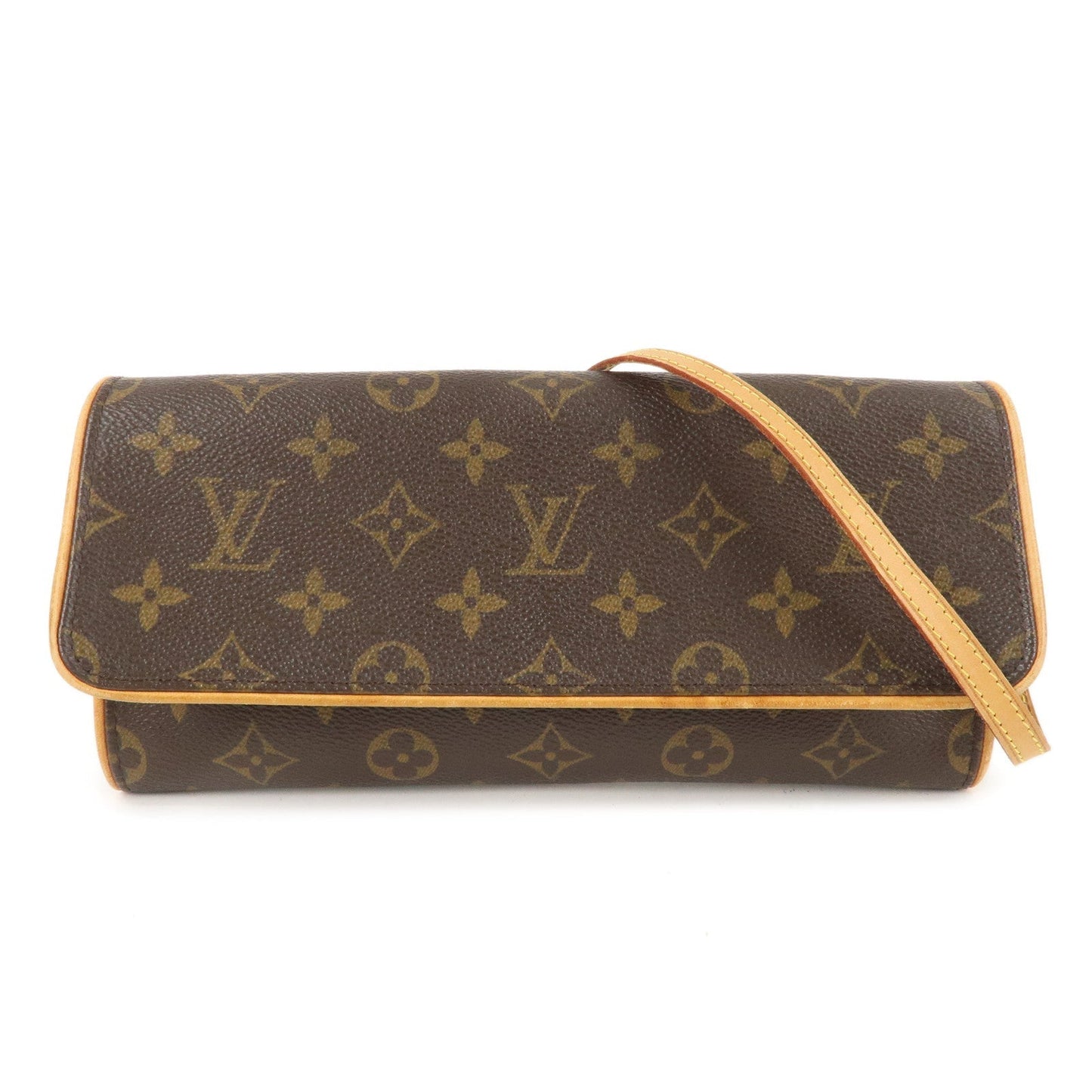Louis Vuitton Monogram Pochette Twin GM 2Way Bag Brown M51852