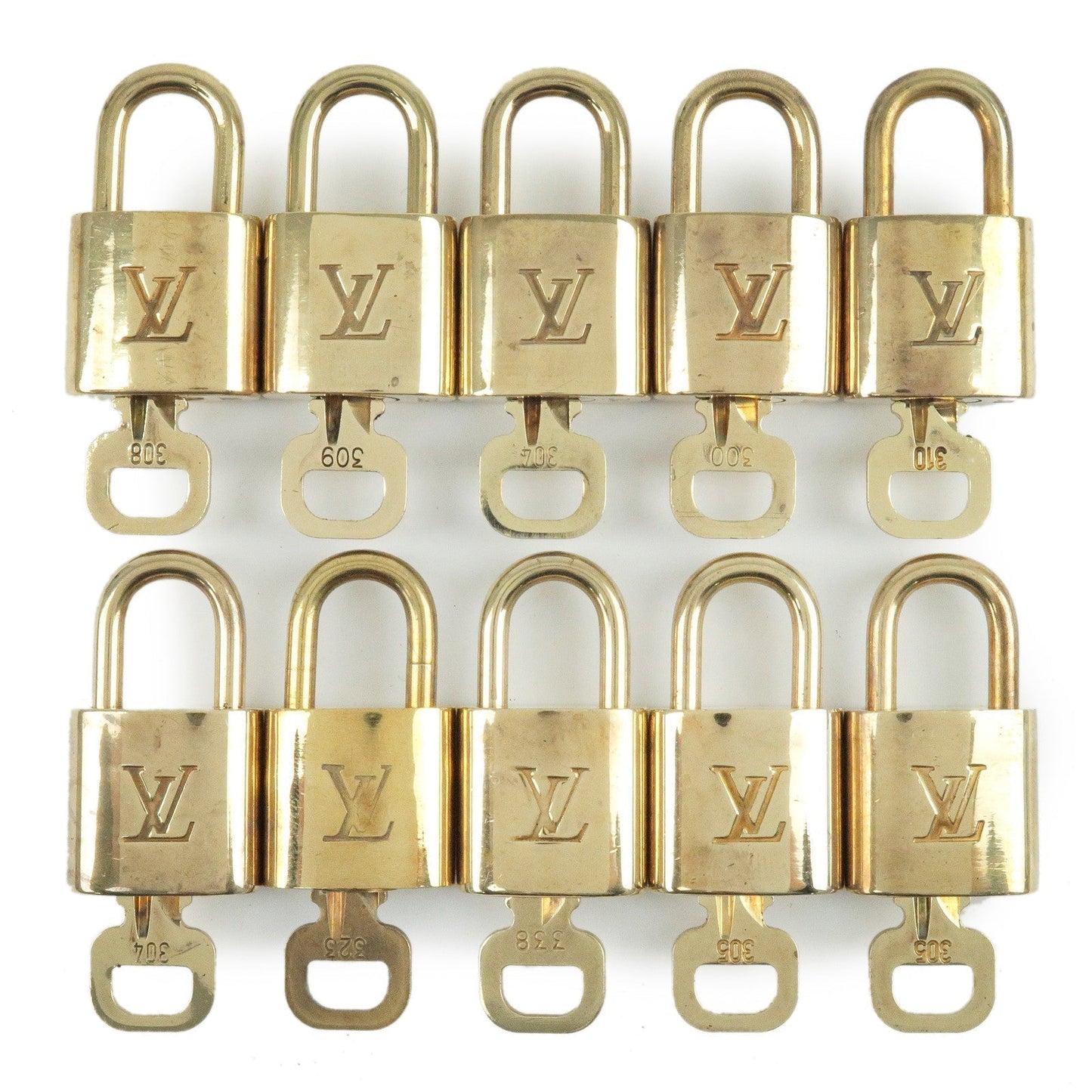 Louis Vuitton Set of 10 Lock & Key Cadena Key Lock