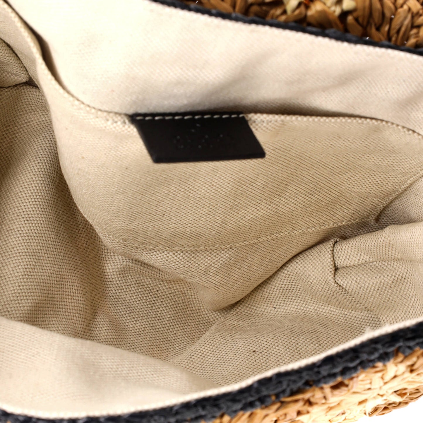 GG Marmont Flap Bag Raffia Small