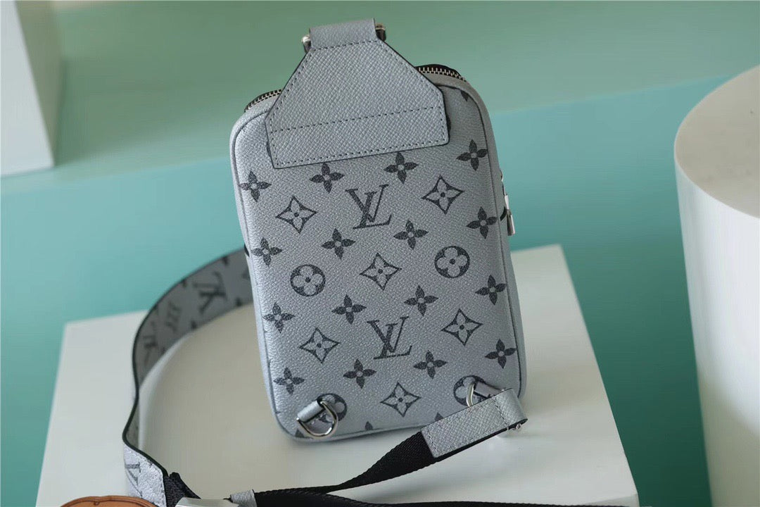 LV Outdoor Sling Bag Taigarama Gunmetal Gray For Men, Bags, Crossbody Bags 8.3in/21cm LVÂÂ
