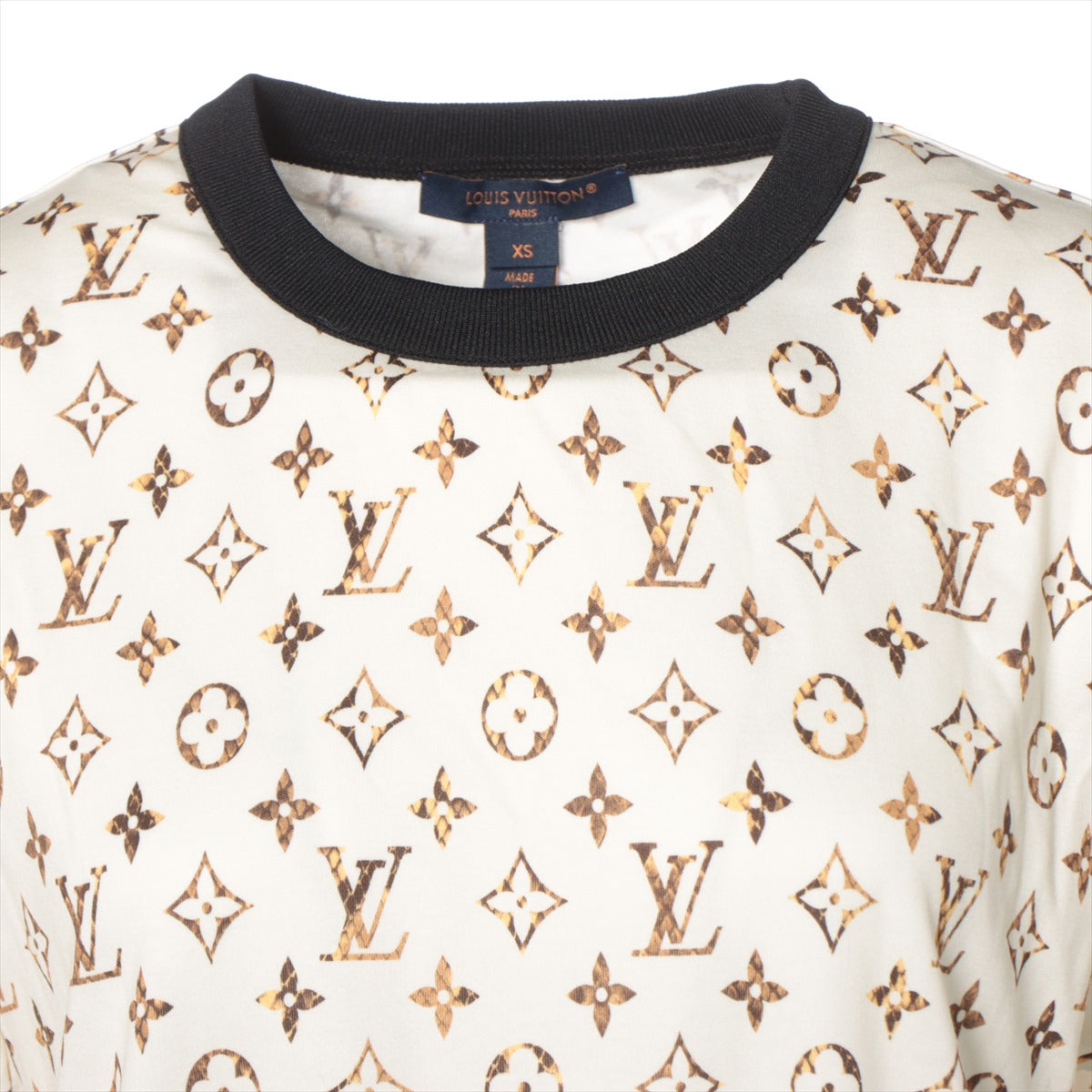 Louis Vuitton 23SS Cotton X Nylon One Earrings XS Ivory Pearson Monogram RW231B