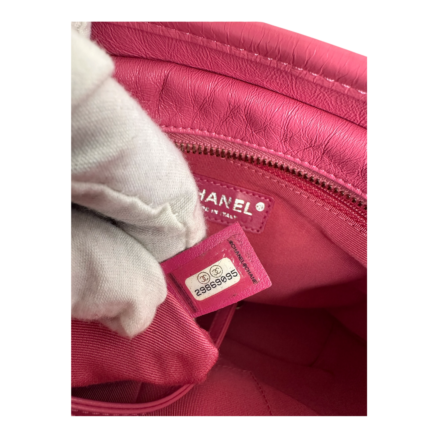 Chanel Aged Calfskin Quilted Small Gabrielle Logo Hobo Rose