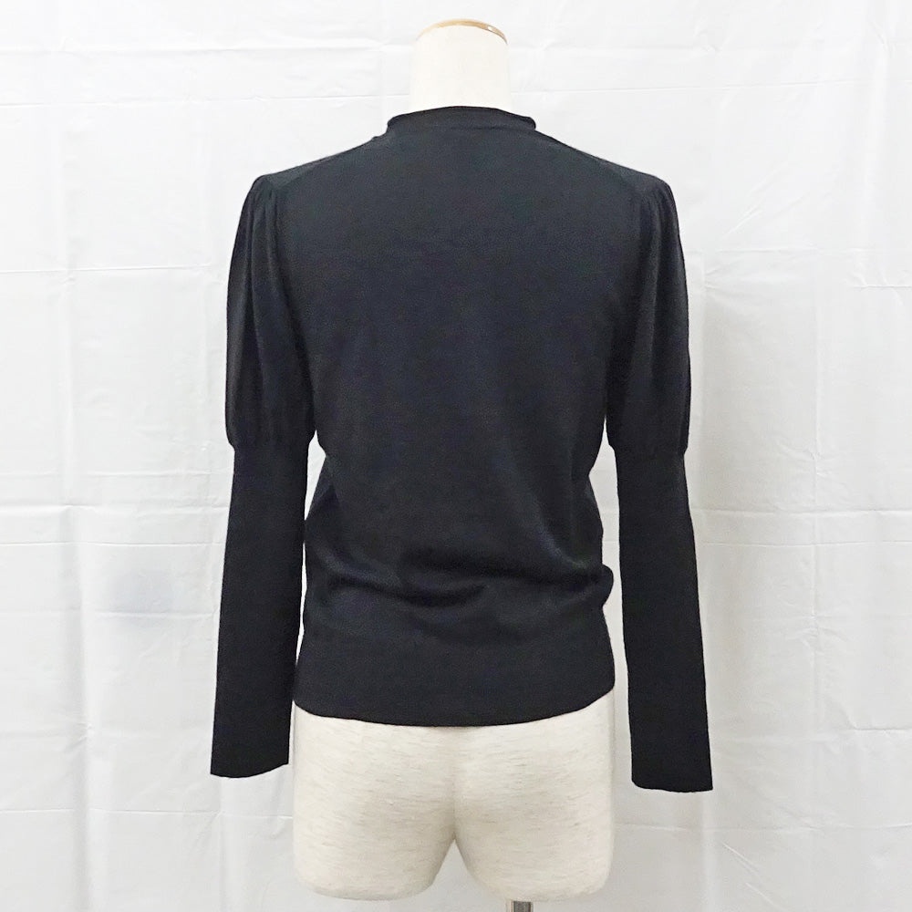 Louis Vuitton RW172W Black S Wool Cashmere Italian Made Apparel Women's Clothes