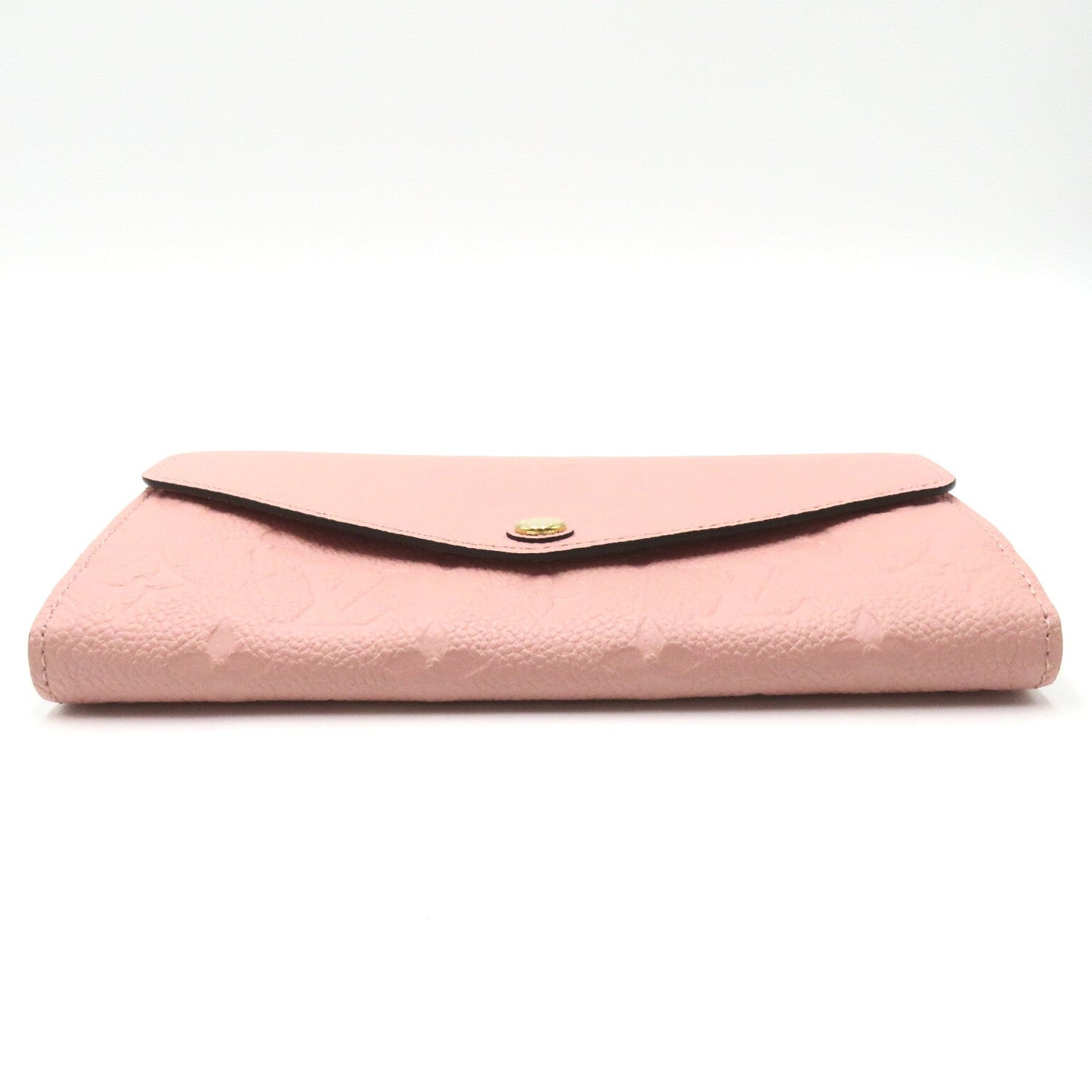 Louis Vuitton Portefolio Sarah Double Fold Wallet Leather Monogram Emplant Pink M61291