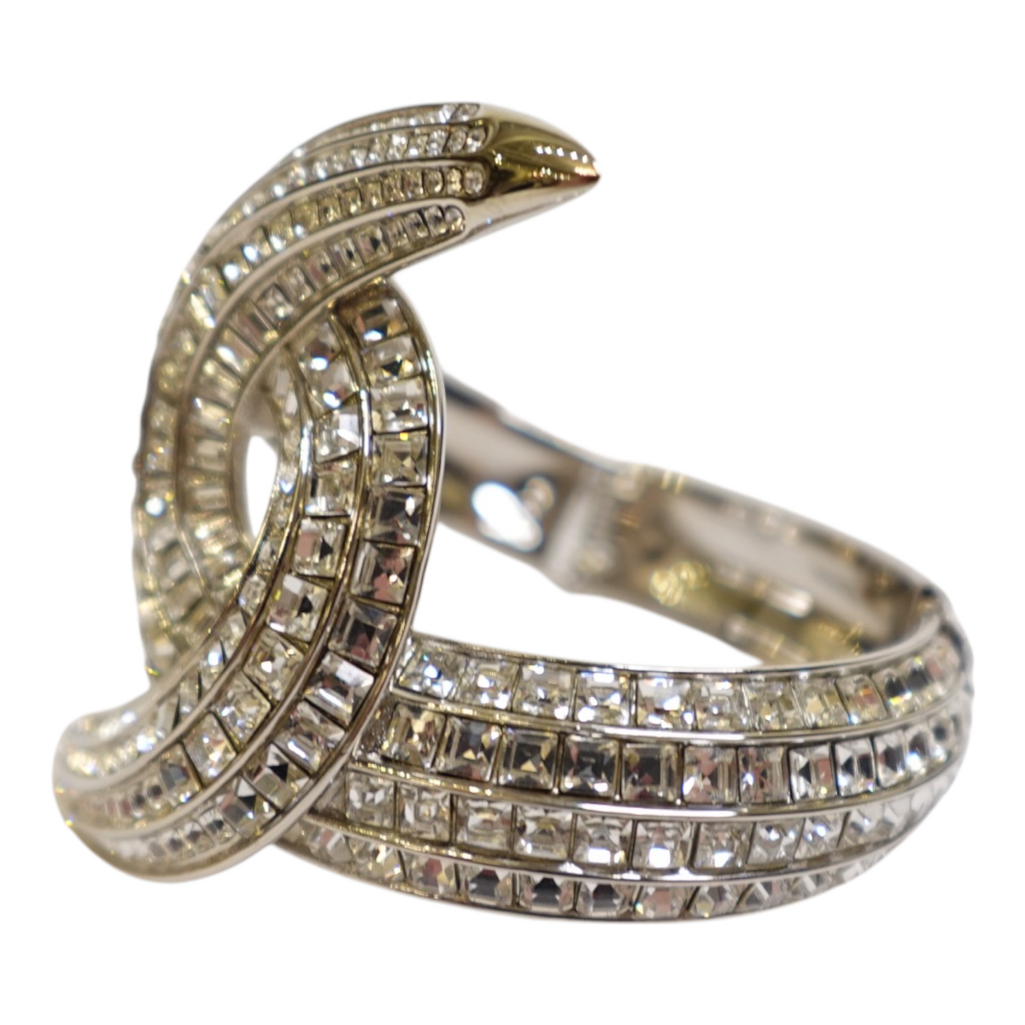 Chanel CC Crystal Cuff Bracelet