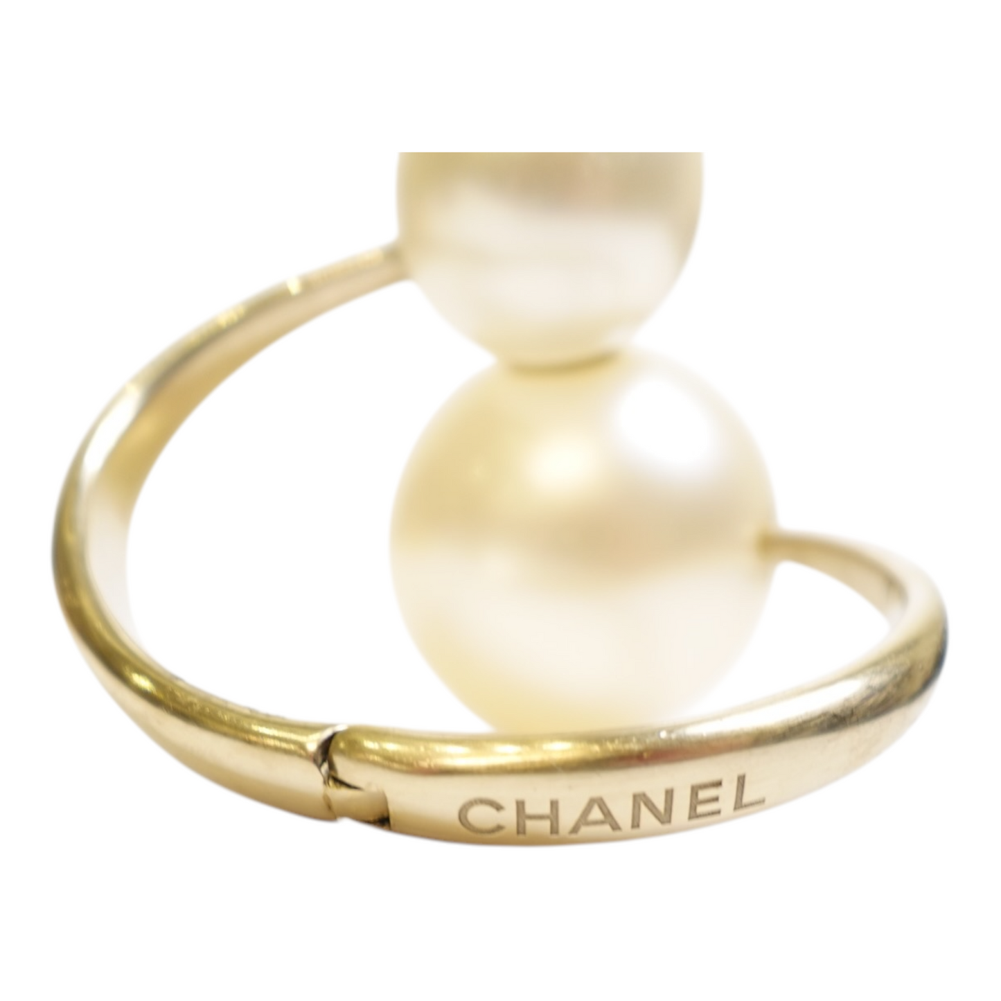 Chanel Double Pearl Cuff Bracelet