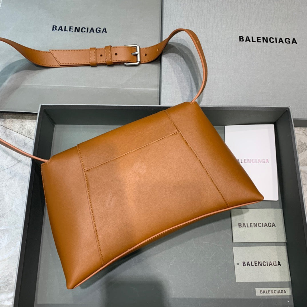 Balen Downtown Small Shoulder Bag In Brown, For Women, Bags 11.8in/30cm