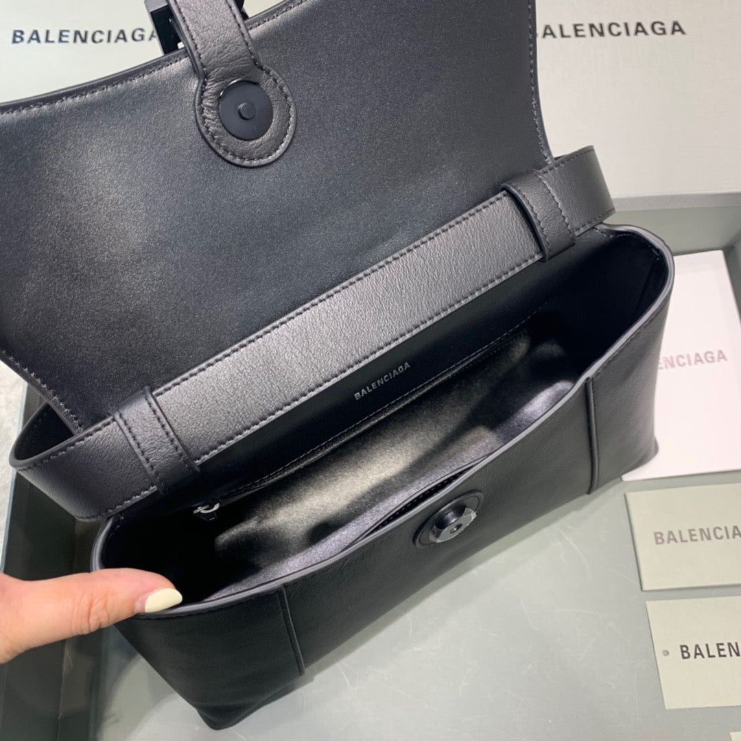 Balen Downtown Small Shoulder Bag In Black, For Women, Bags 11.8in/30cm