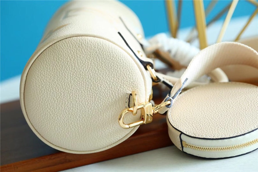 LV Papillon GLAMI Monogram Empreinte Beige For Women, Women’s Bags, Shoulder And Crossbody Bags 7.9in/20cm LV