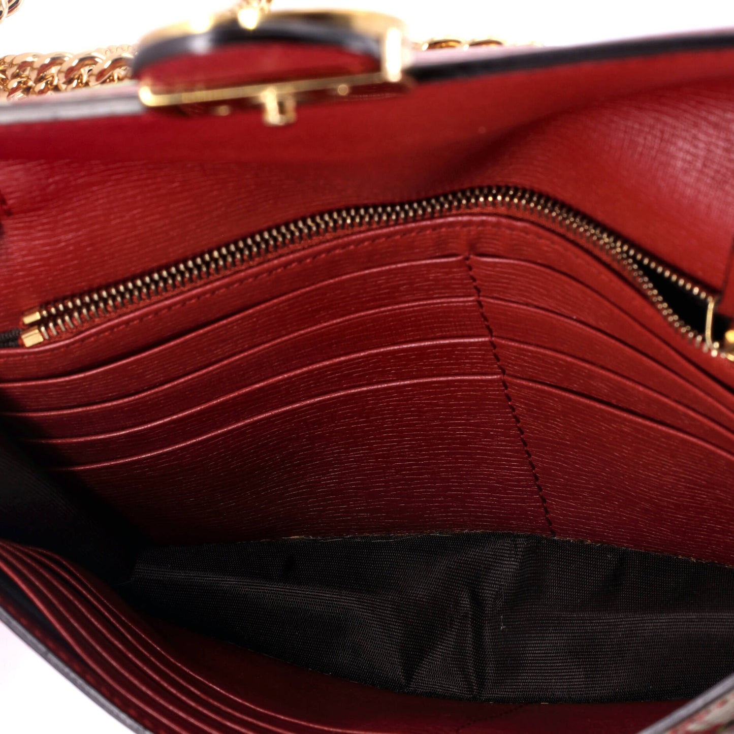 Icon Wallet on Chain Blooms Print Leather
