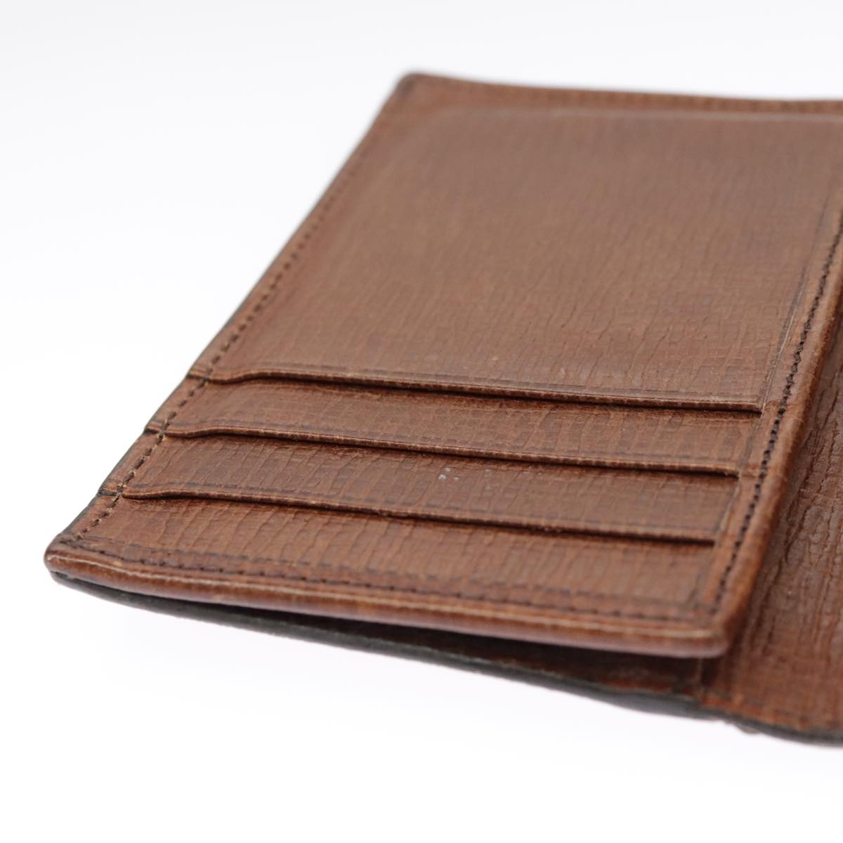 FENDI Zucca Canvas Card Case Black Brown 101122
