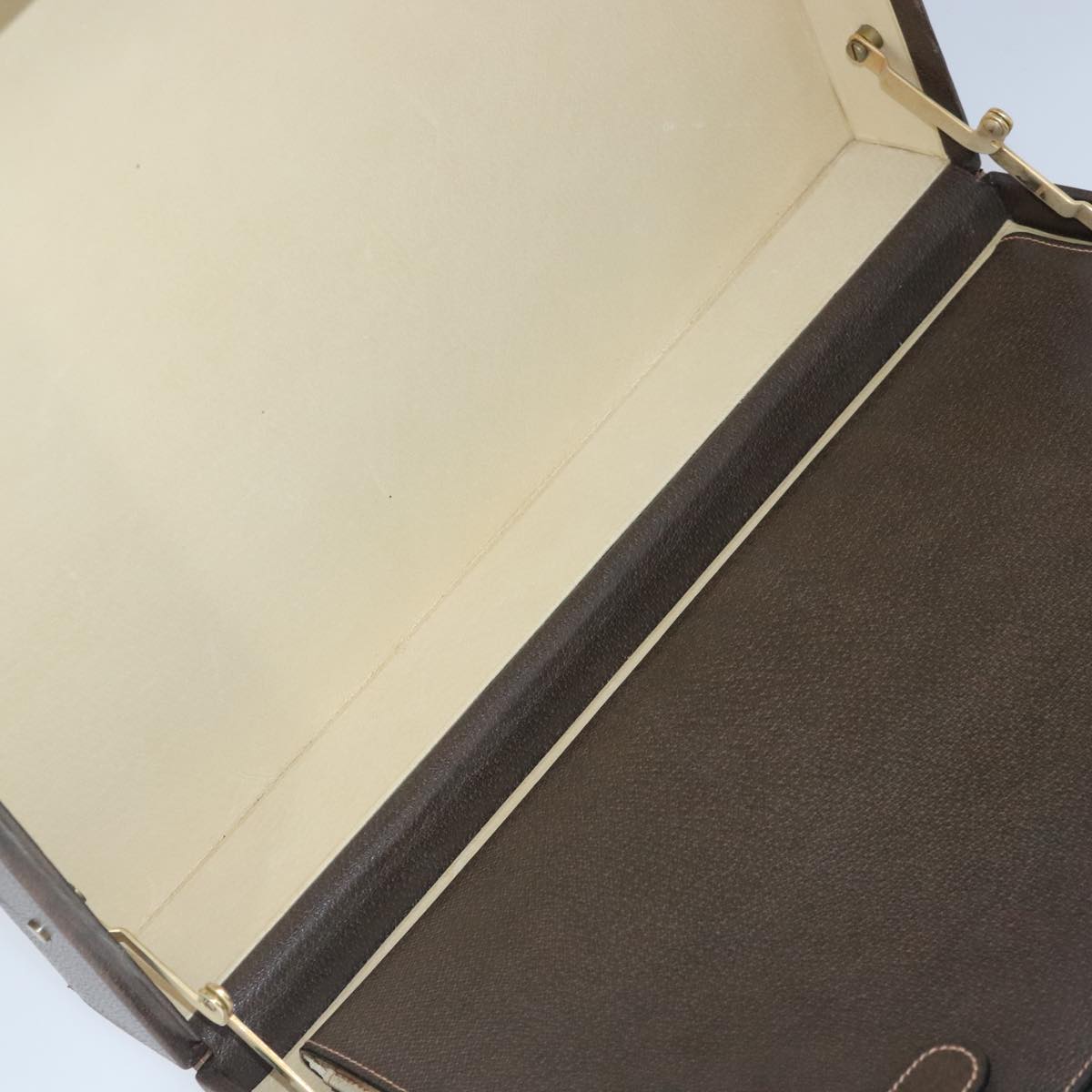 GUCCI GG Supreme Trunk PVC Leather Beige Gold 102207