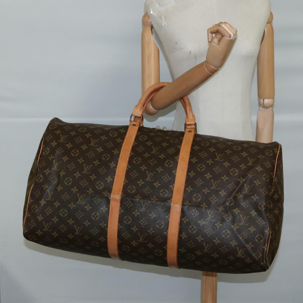 LOUIS VUITTON Monogram Keepall 60 Boston Bag M41422 LV 102746