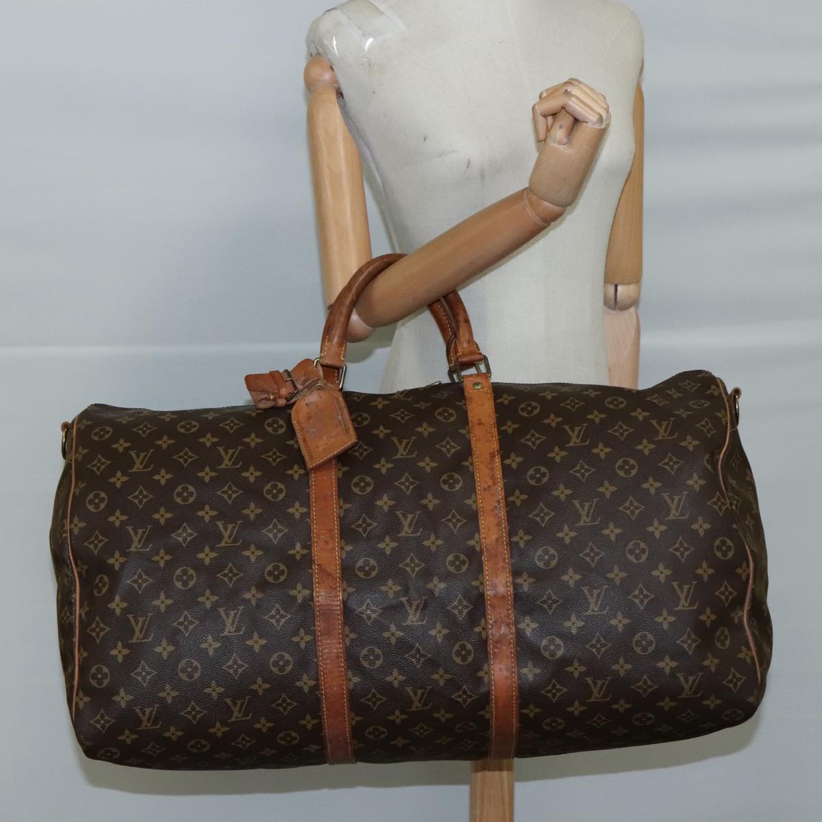 LOUIS VUITTON Monogram Keepall Bandouliere 60 Boston Bag M41412 LV 102953