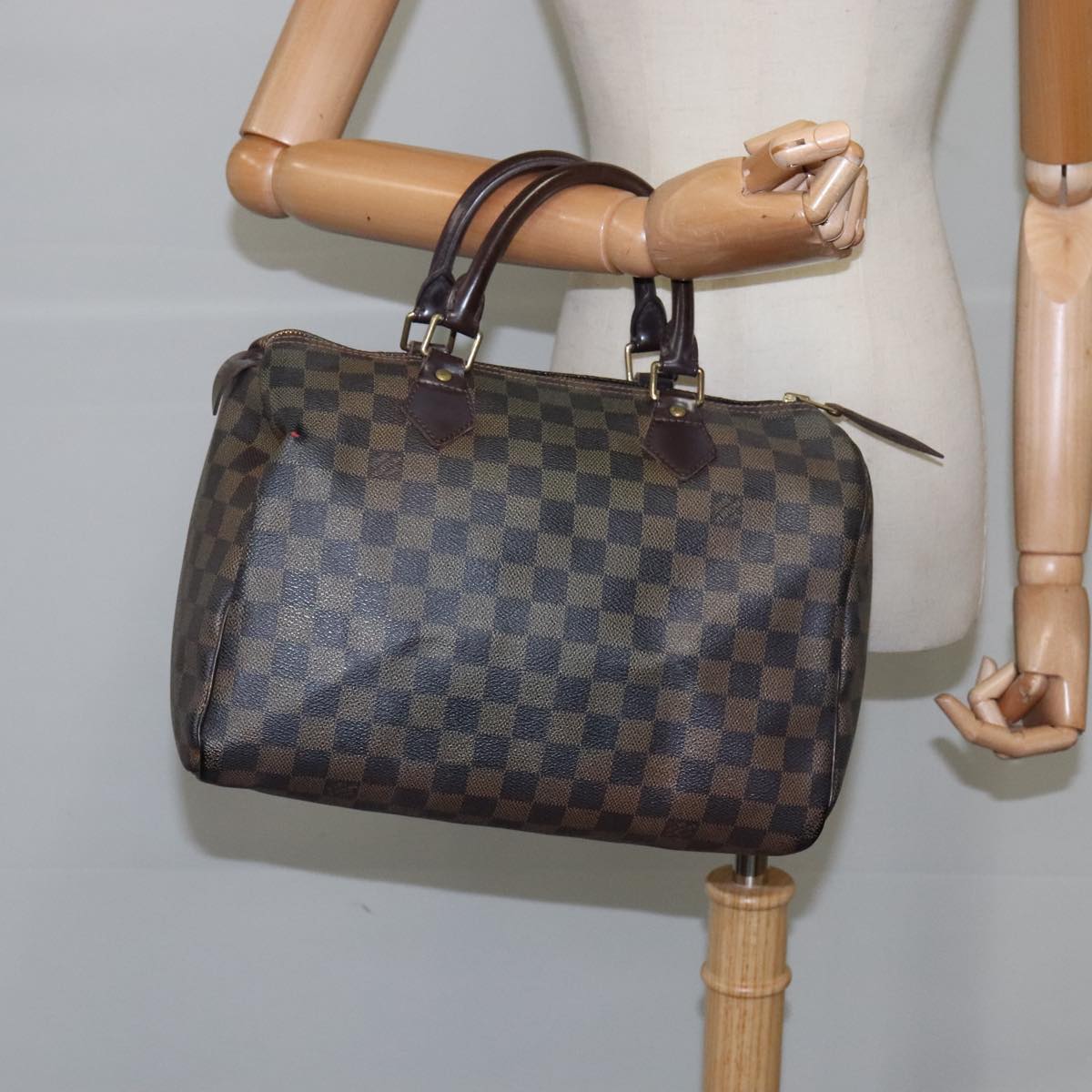 LOUIS VUITTON Damier Ebene Speedy 30 Hand Bag N41364 LV 104006