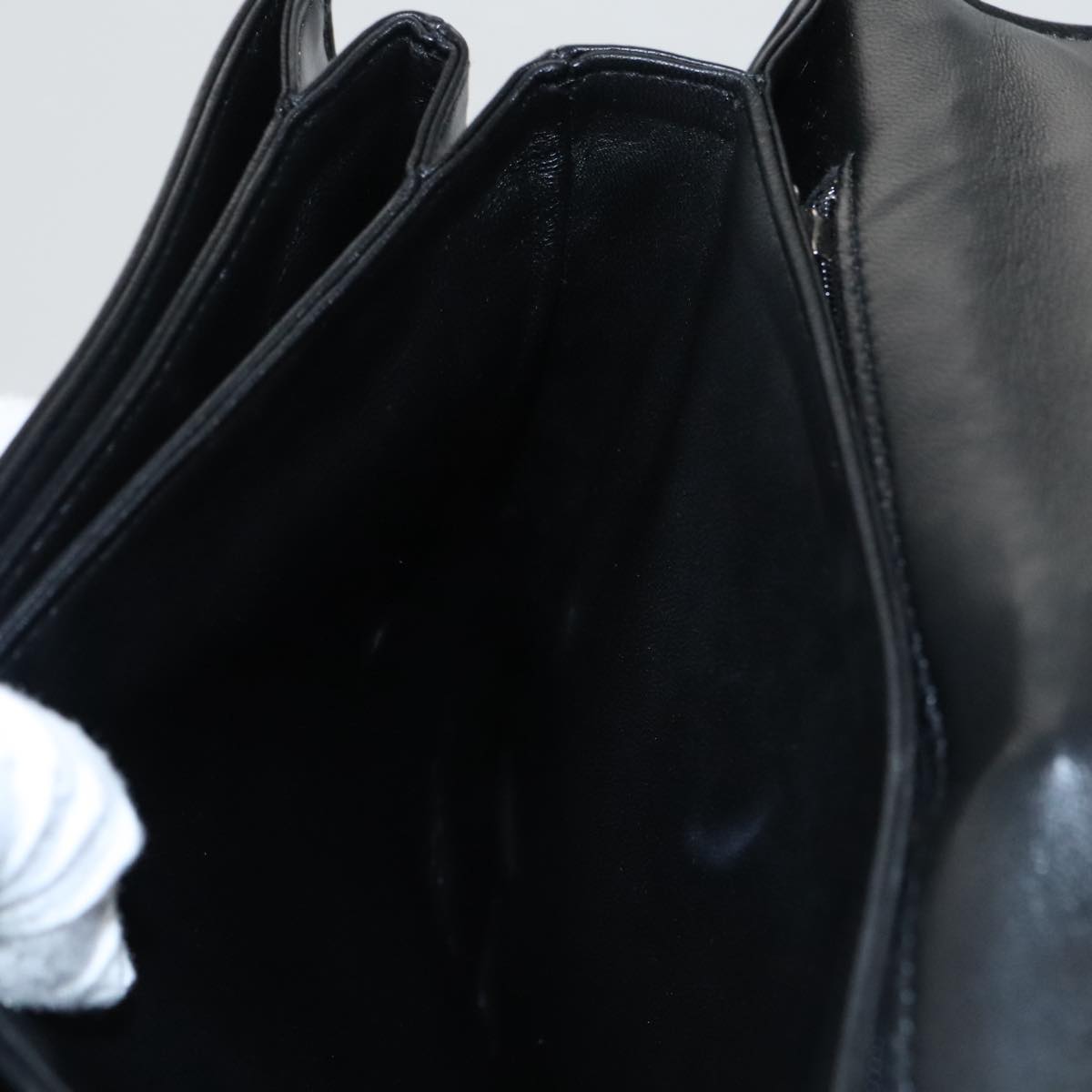 LOUIS VUITTON Opera Line Delph Shoulder Bag Leather Black M63932 LV 105118