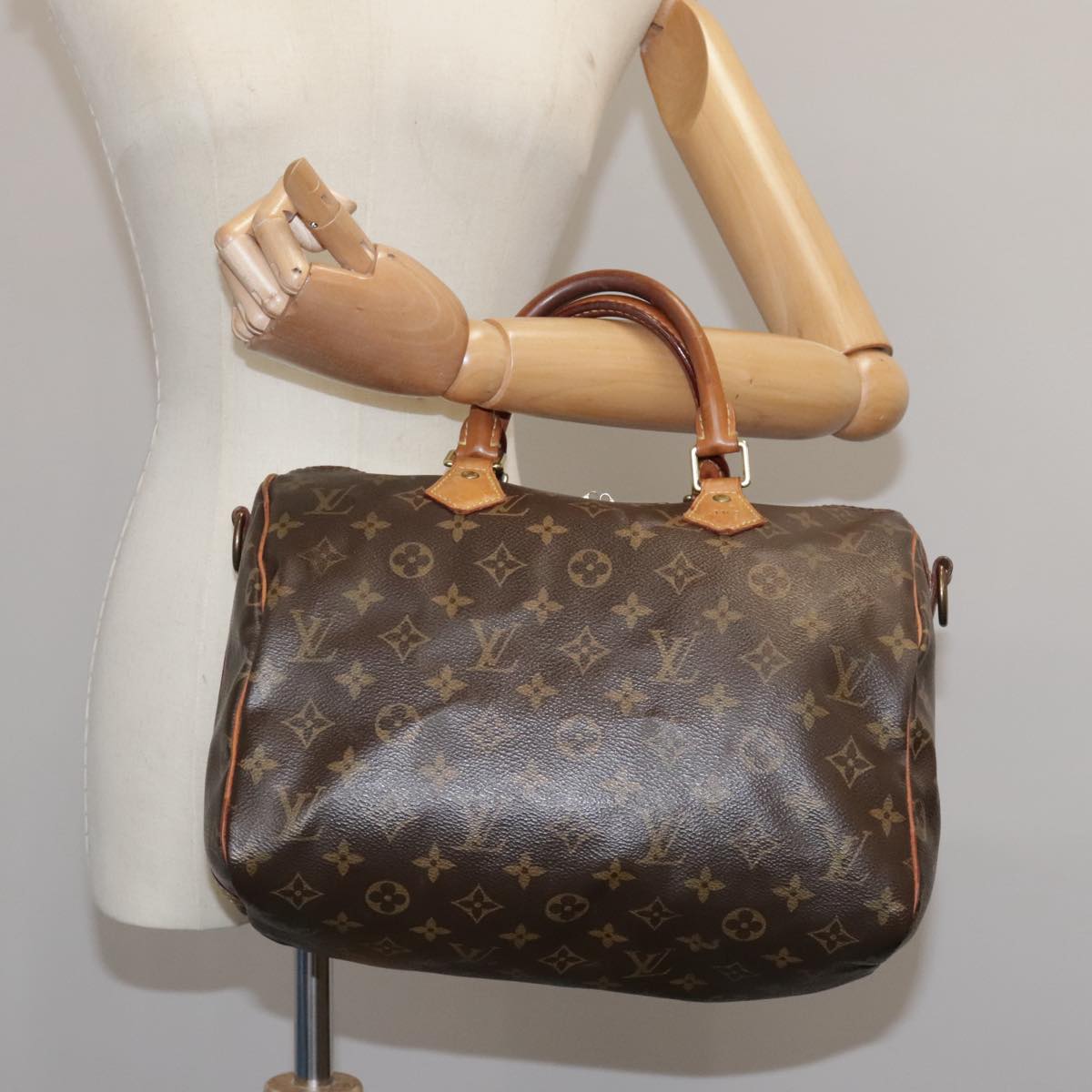 LOUIS VUITTON Monogram Speedy Bandouliere 30 Hand Bag M40391 LV 106141
