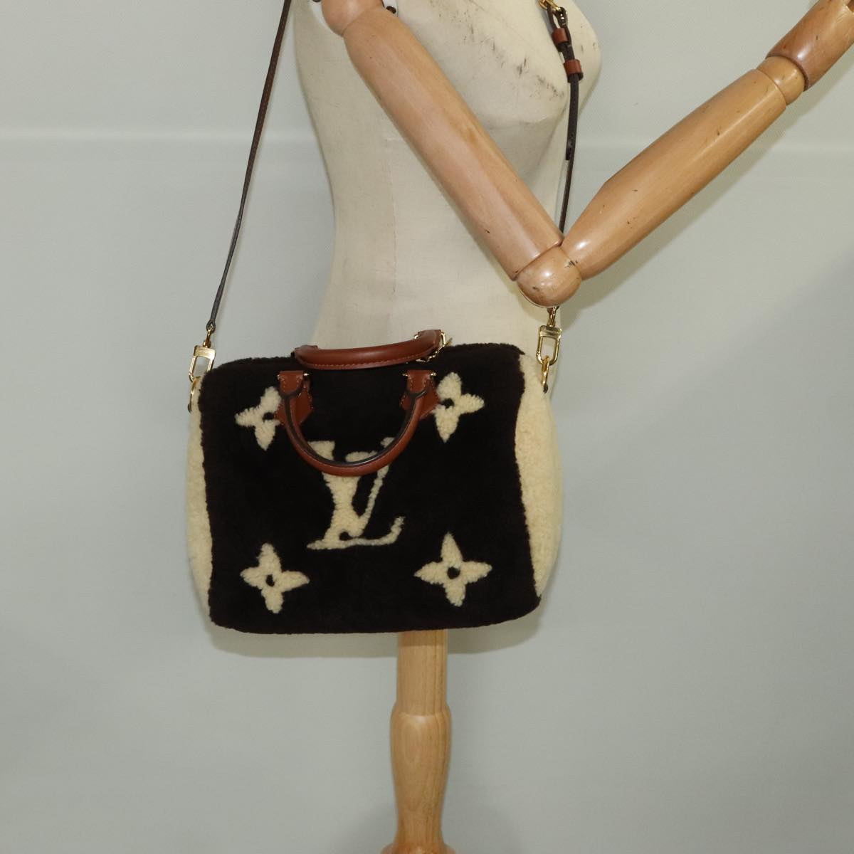 LOUIS VUITTON Monogram Teddy Speedy Bandouliere 25 Bag 2way M55422 106300S