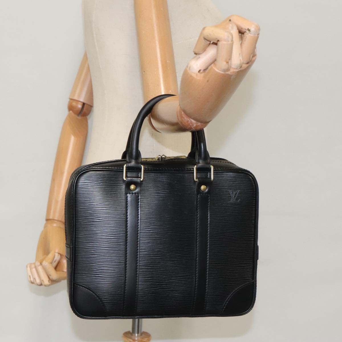 LOUIS VUITTON Epi Hand Bag SPO Black LV 106723A