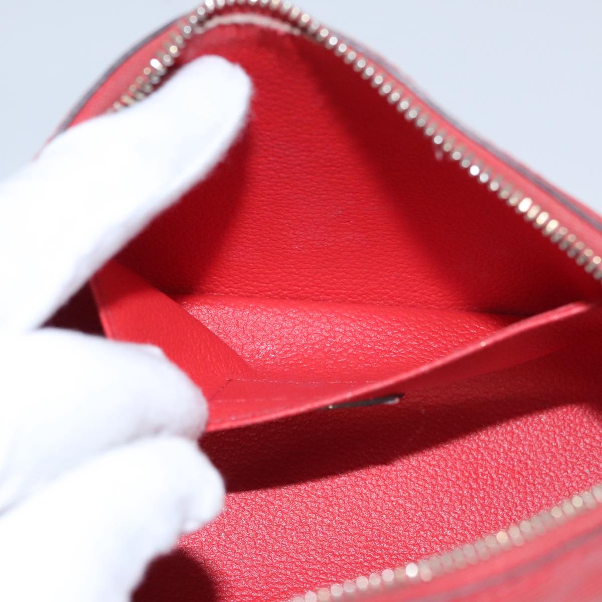 LOUIS VUITTON Epi Pochette Cosmetic PM Pouch Red M41114 LV 107015