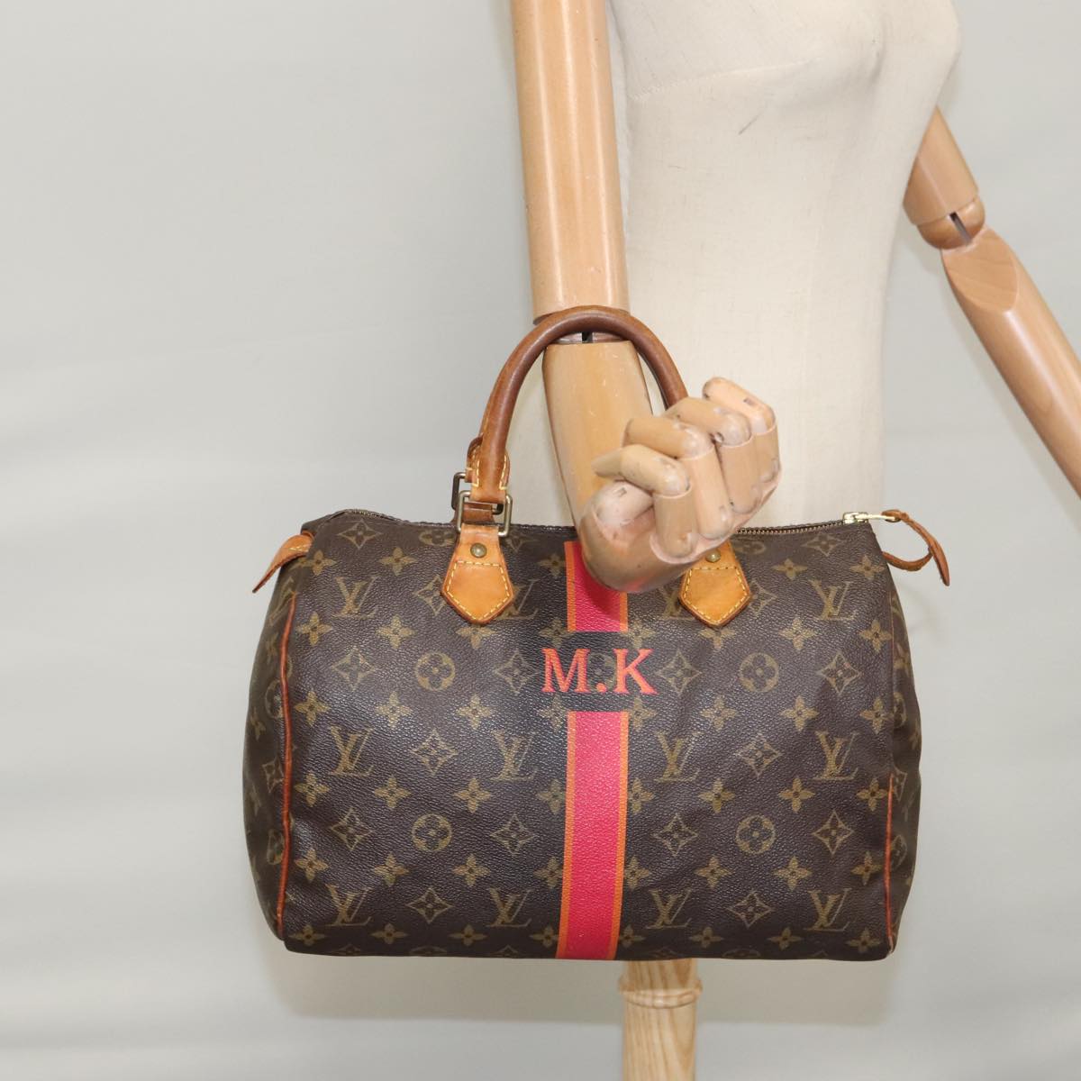LOUIS VUITTON Monogram My LV Heritage Speedy 30 Hand Bag Pink Orange 107164