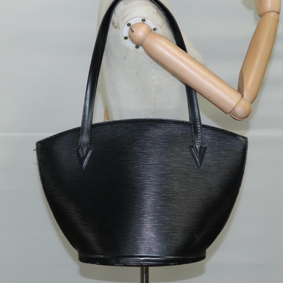LOUIS VUITTON Epi Saint Jacques Shopping Shoulder Bag Black M52262 107194