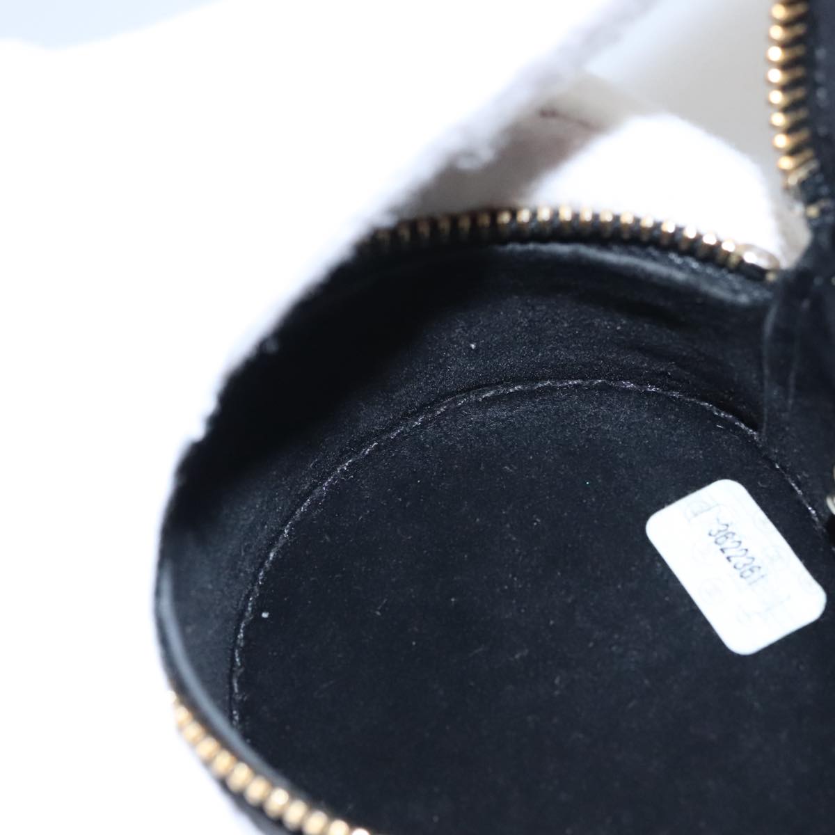 CHANEL COCO Mark Jewelry Case Caviar Skin Black Gold CC 108555