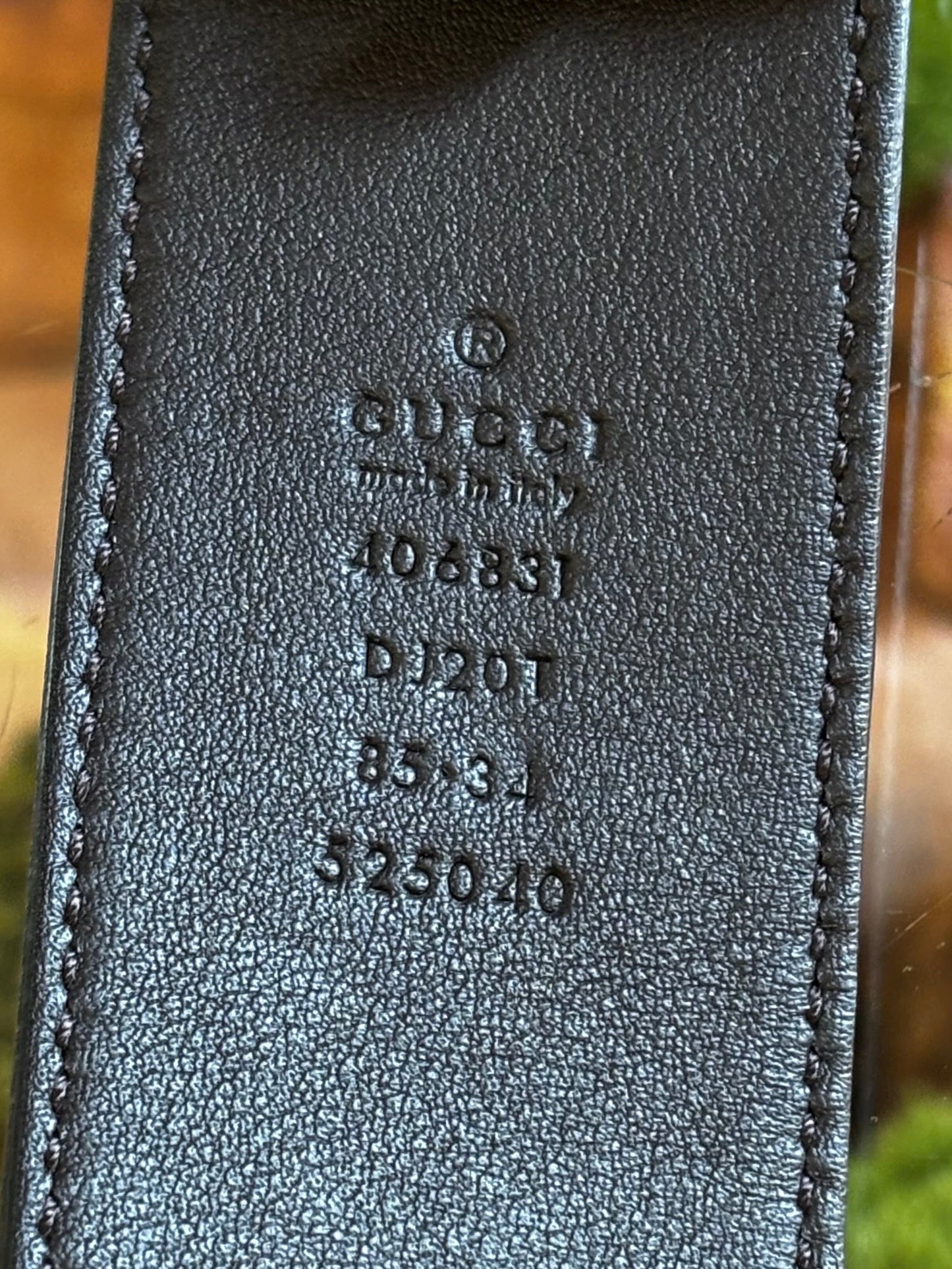GUCCI Brown GG Marmont Wide Belt
