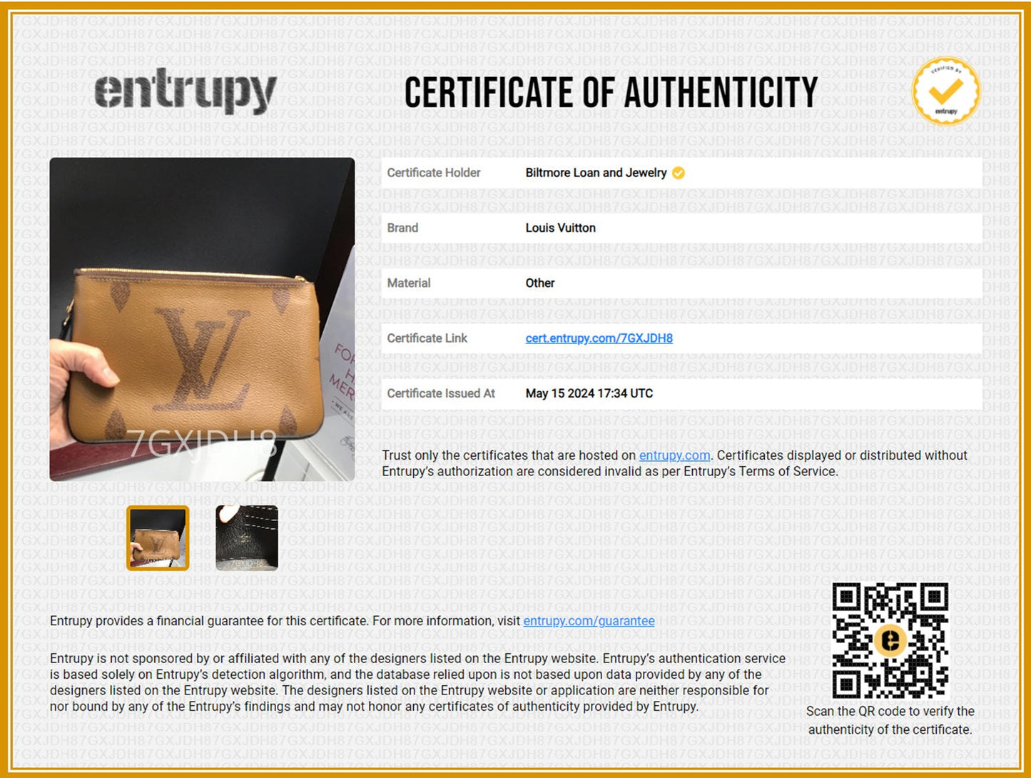 Louis Vuitton Reverse Monogram Giant Double Zip Pochette with Strap