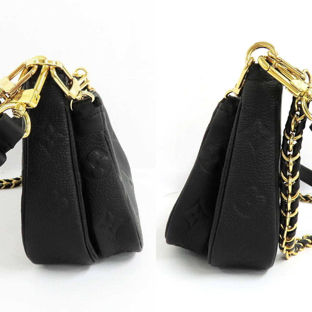 Louis Vuitton Multi-Pouch Accessories M80399 Monogram Amplant Accessories Bag Noir Chain G Leather