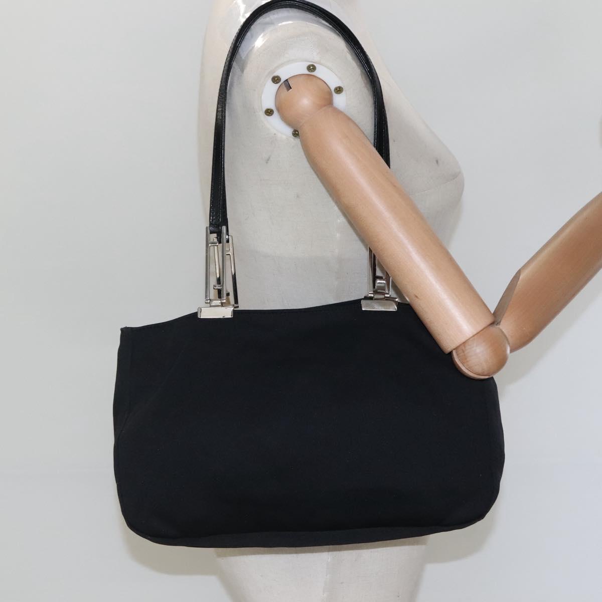 FENDI Shoulder Bag Nylon Black 114368