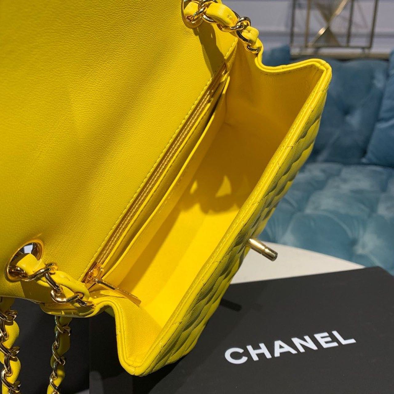 CHLMini GlamIap Bag Yellow For Women Bags, Shoulder And Crossbody Bags 6.7in/17cm A35200