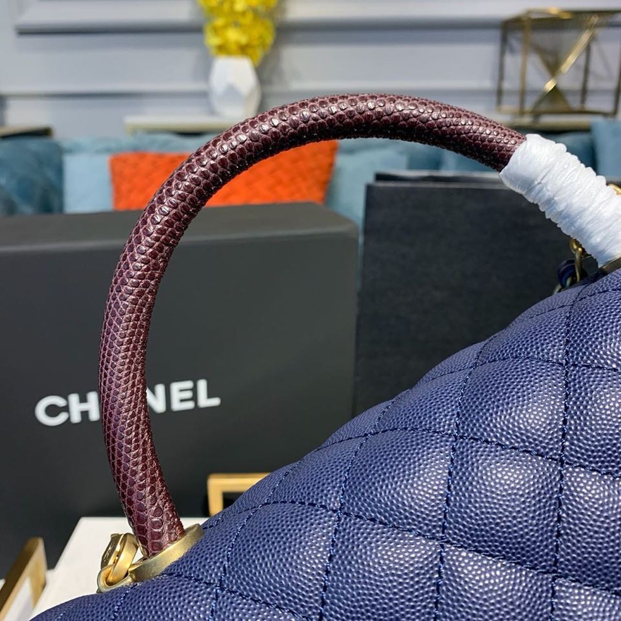 CHLLarge GlamIap Bag With Top Handle Blue For Women Handbags, Shoulder And Crossbody Bags 11in/28cm A92991