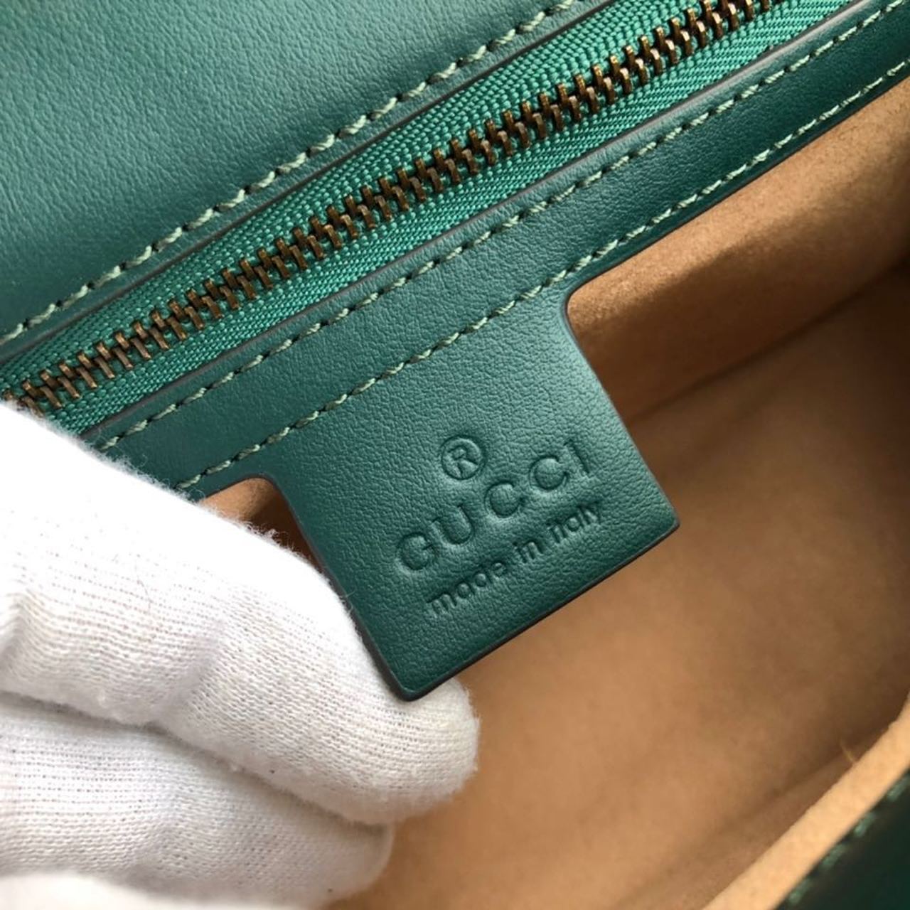 Glami Marmont Small Matelassé Shoulder Bag Green Matelassé Chevron For Women 10in/26cm 443497