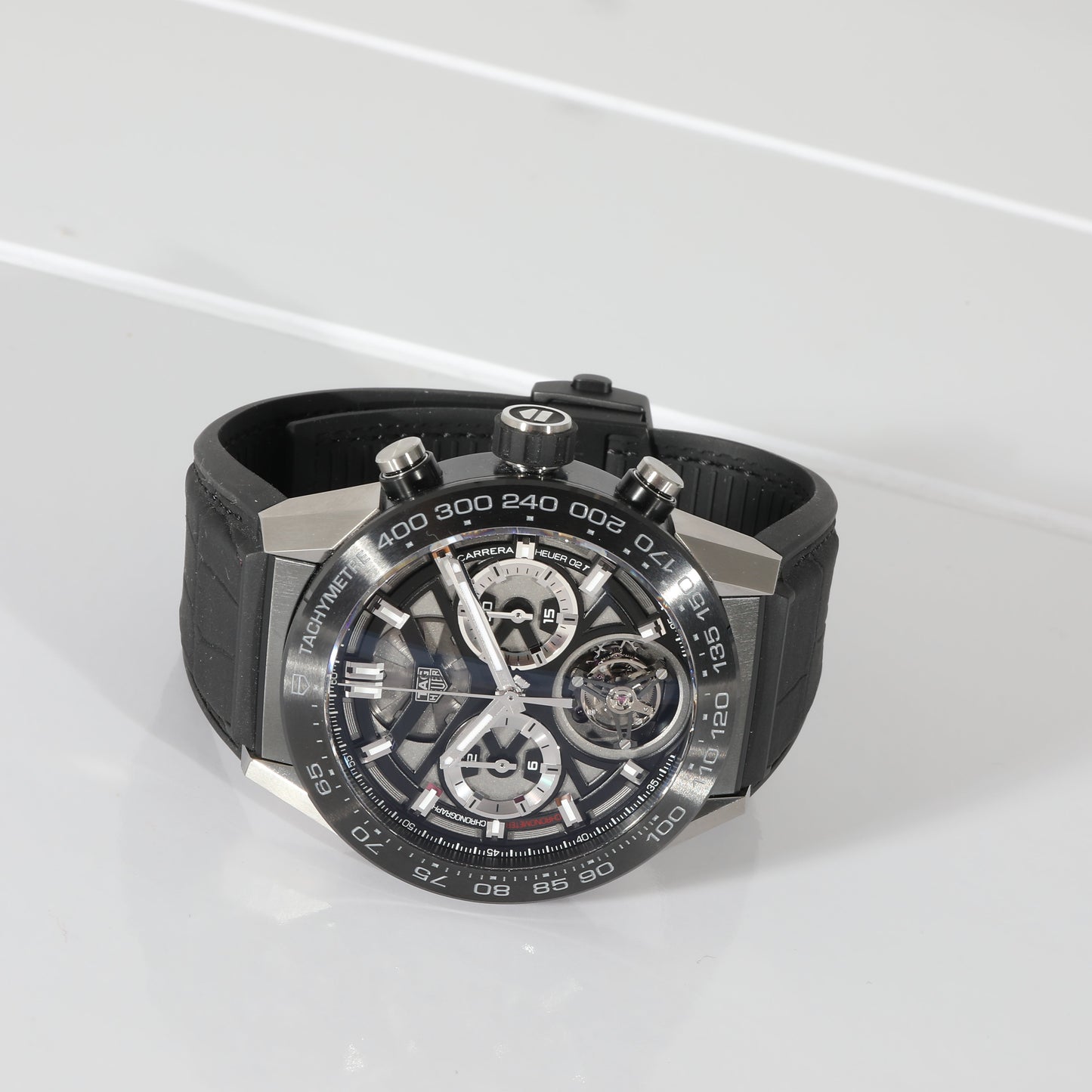 TAG HEUER Carrera CAR5A8Y.FC6377 Men's Watch in Ceramic/Titanium