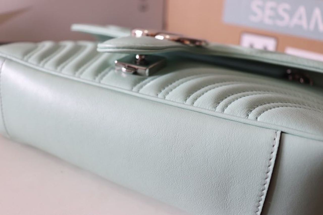 Glami Marmont Small Matelassé Shoulder Bag Mint Green For Women 10in/26cm Glami 443497