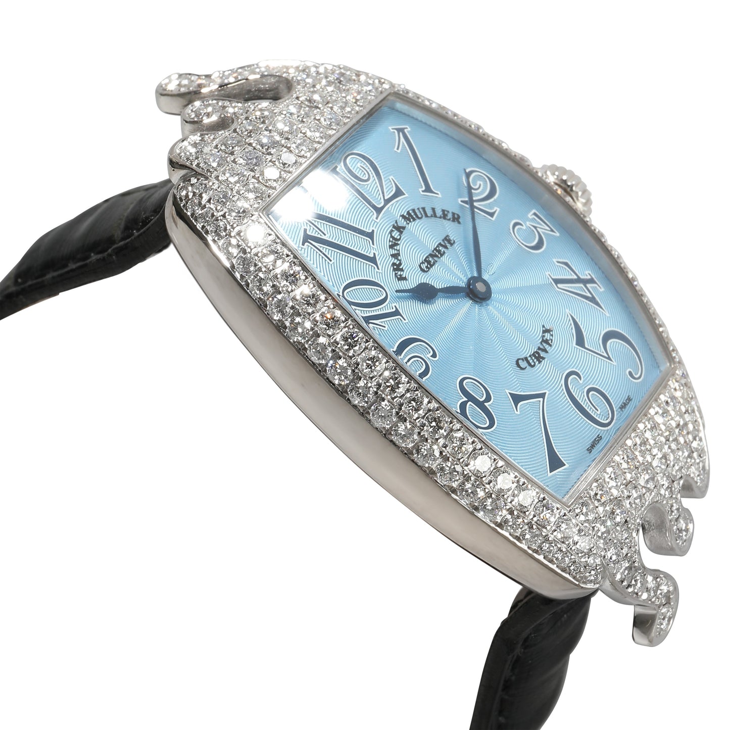 FRANCK MULLER Cintree Curvex 7502 QZ HJ POP Unisex Watch in 18kt White Gold