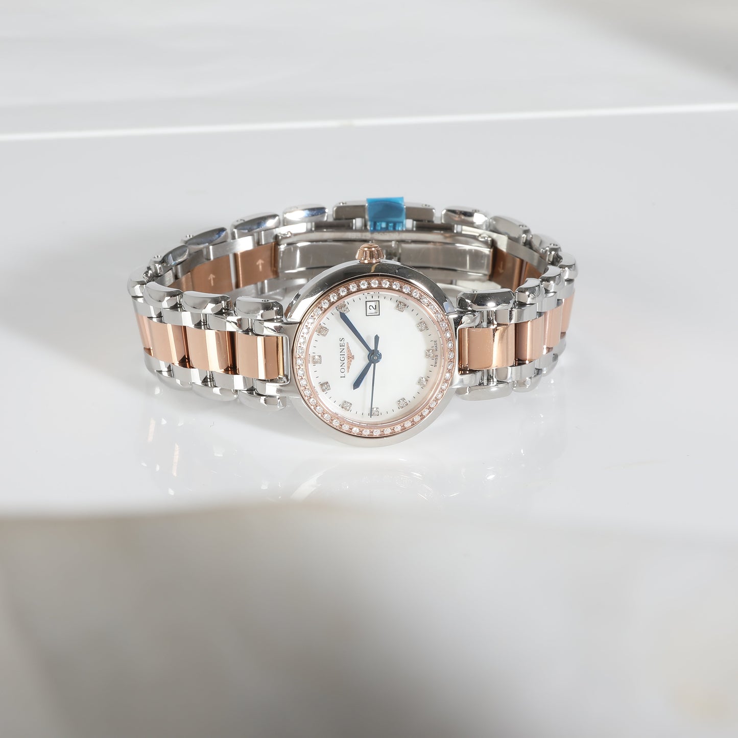 LONGINES PrimaLuna L8.110.5.89.6 Women's Watch in 18kt Stainless Steel/Rose Gold