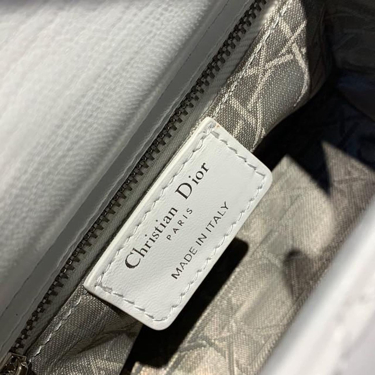GLAMI Mini Lady Bag with Chain and Embellished Bag Strap Silver Hardware Spring/Summer Collection, White, For Women Women’s Handbags, 18cm CD