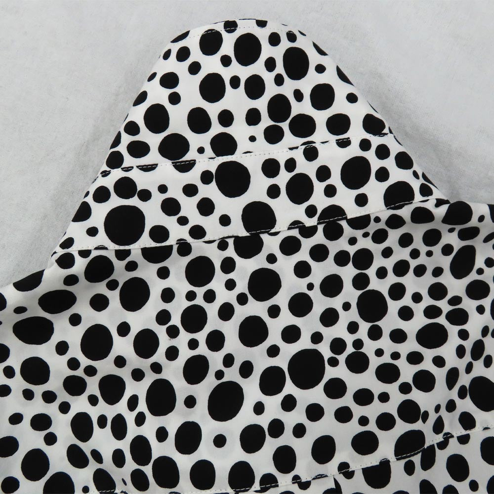 Louis Vuitton 23SS Infinity Printed S Size White X Black Cotton Tops Zip-Up Light Apparel Dress Mens