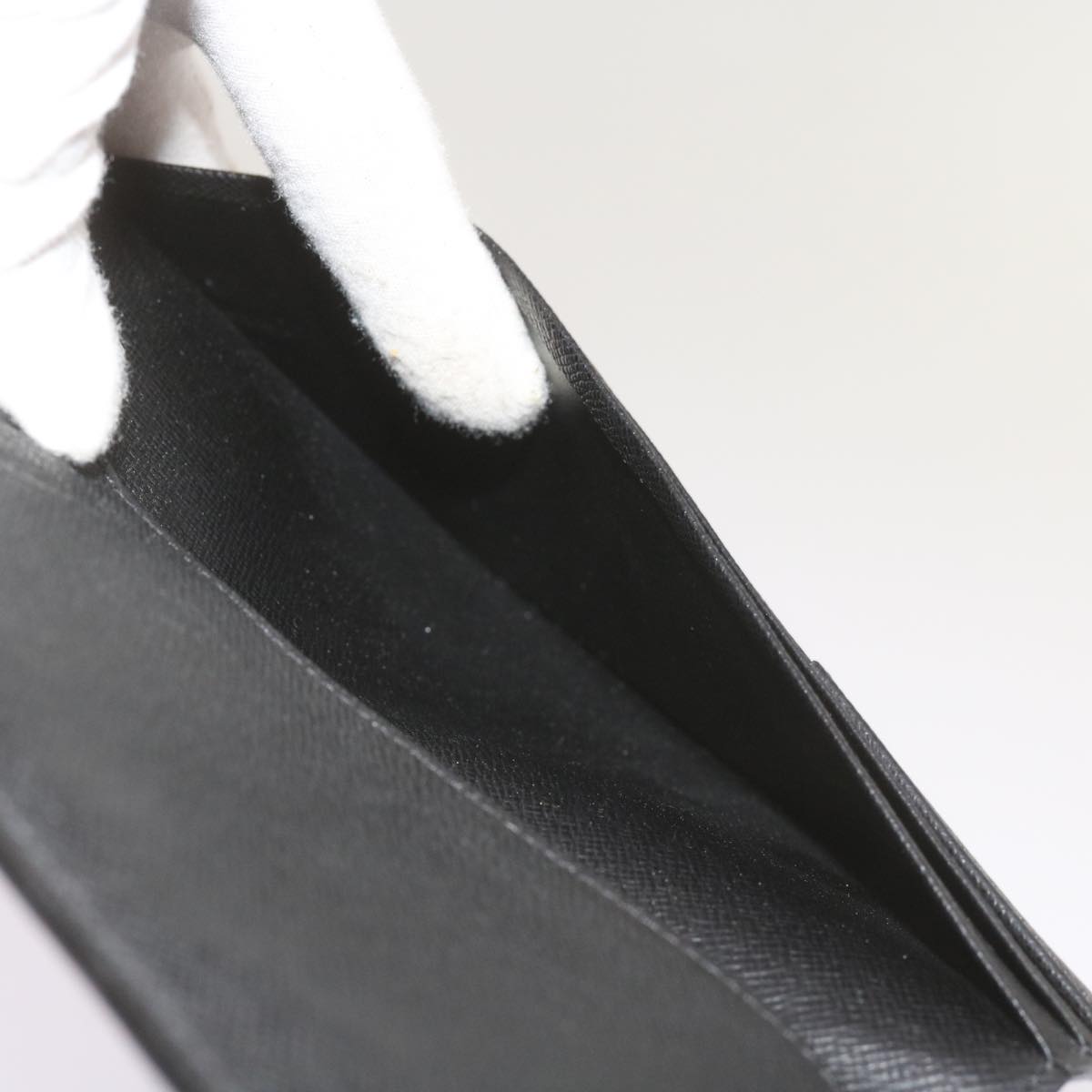 Sophisticated Black Damier Graphite Long Wallet with Multiple Compartments and Card Slots