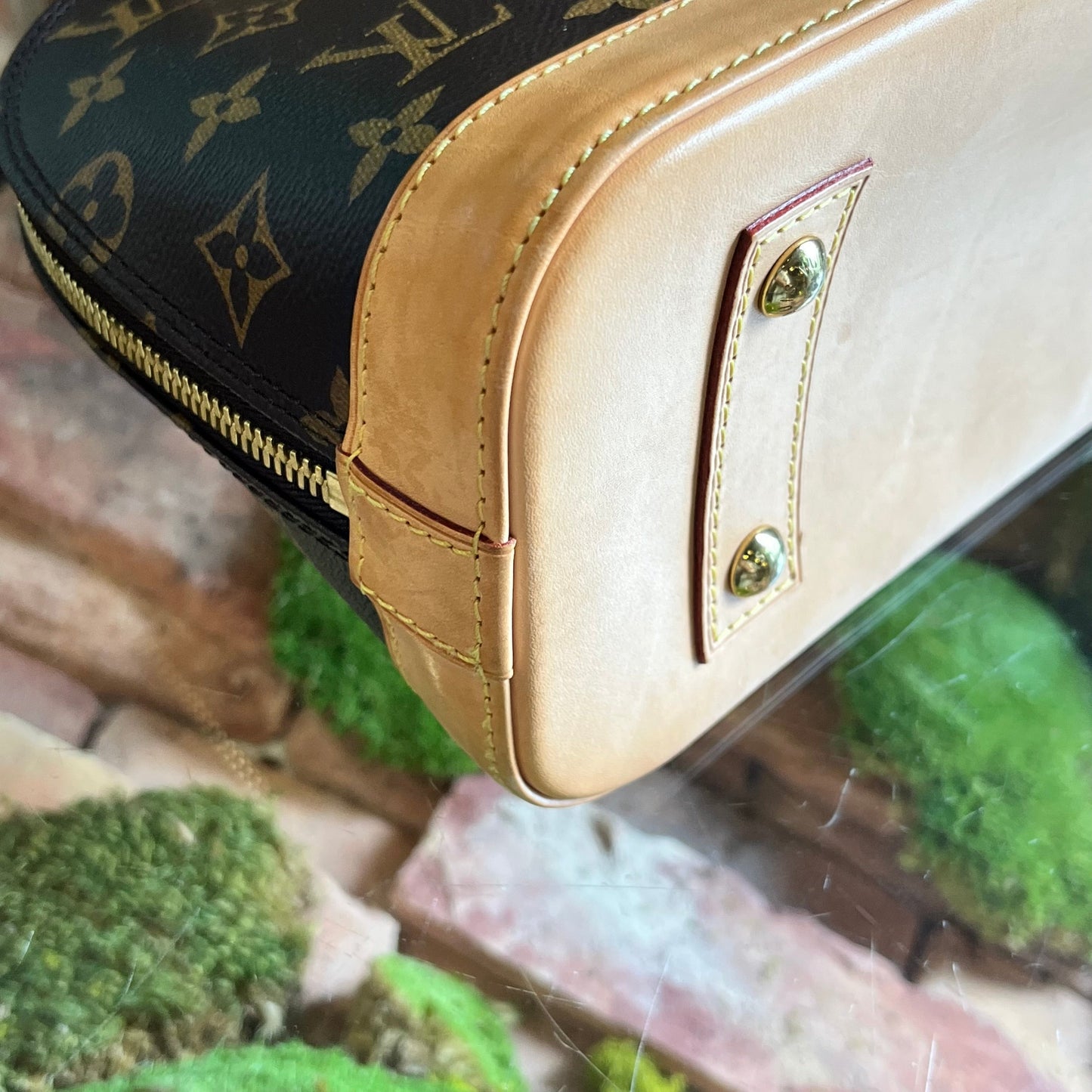 LOUIS VUITTON Alma BB Monogram Canvas Satchel