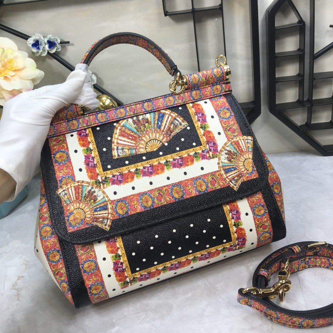 GLAMI 90s Sicily Bag With Logo Print Multicolor For Women 10.2in/26cm GLAMI
