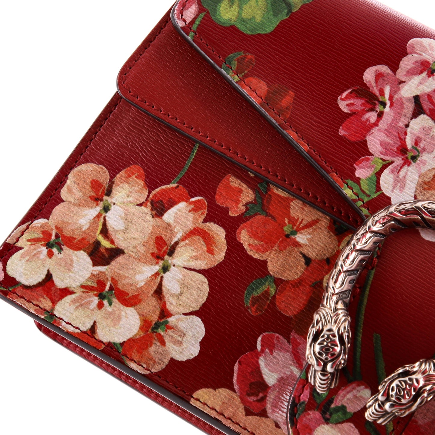 Dionysus Bag Blooms Print Leather Small