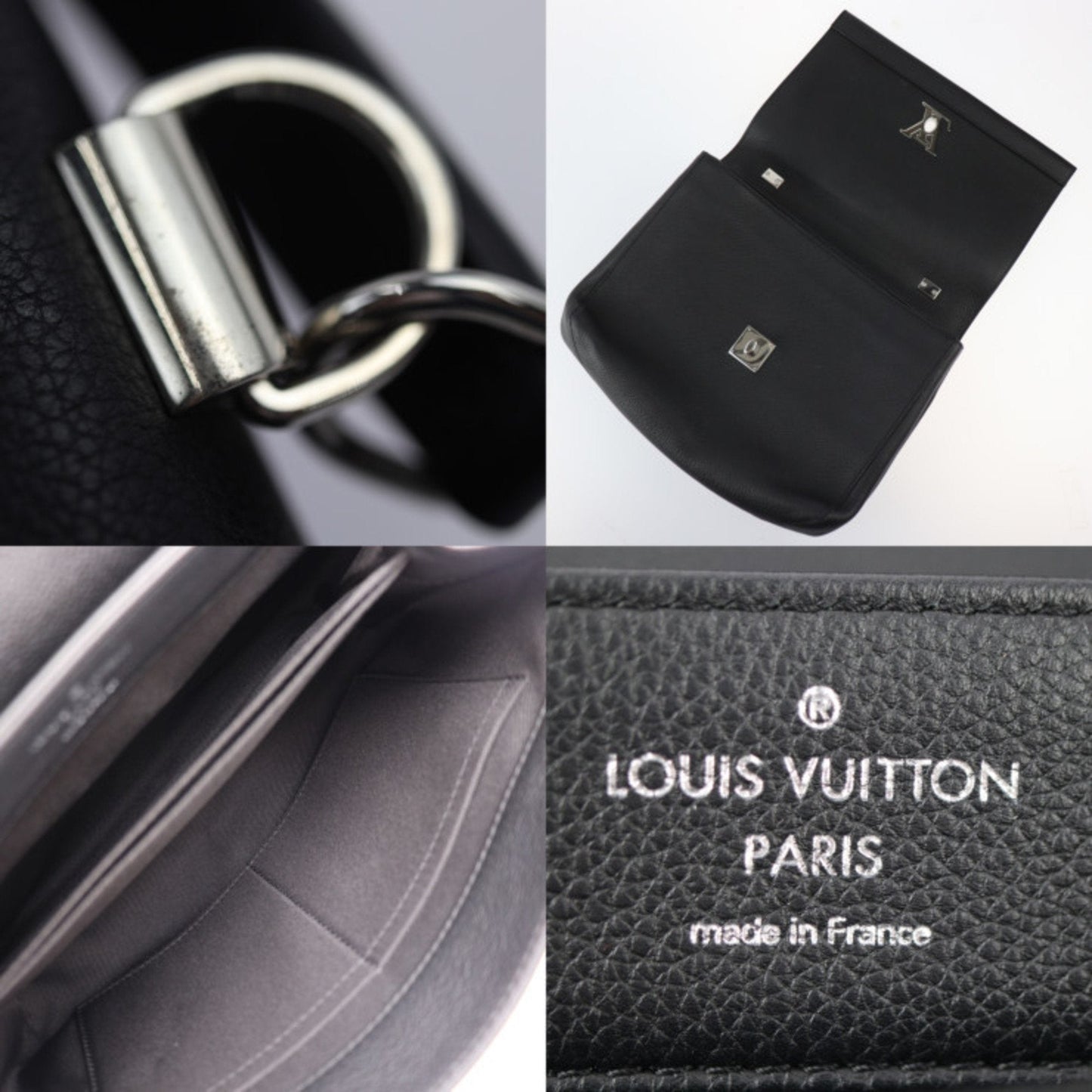 LV Pont 9 Black Leather Handbag