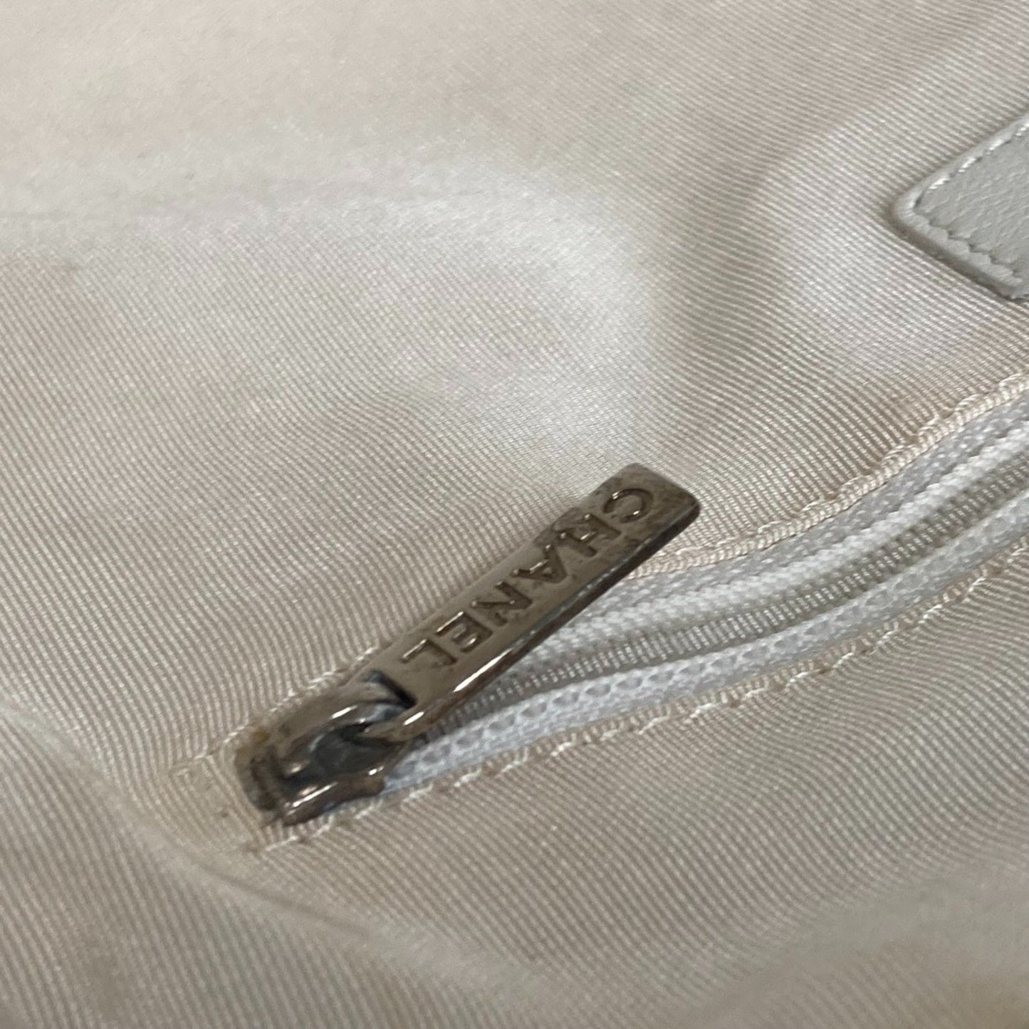 Chanel Quilted Bowling Bag White Leather