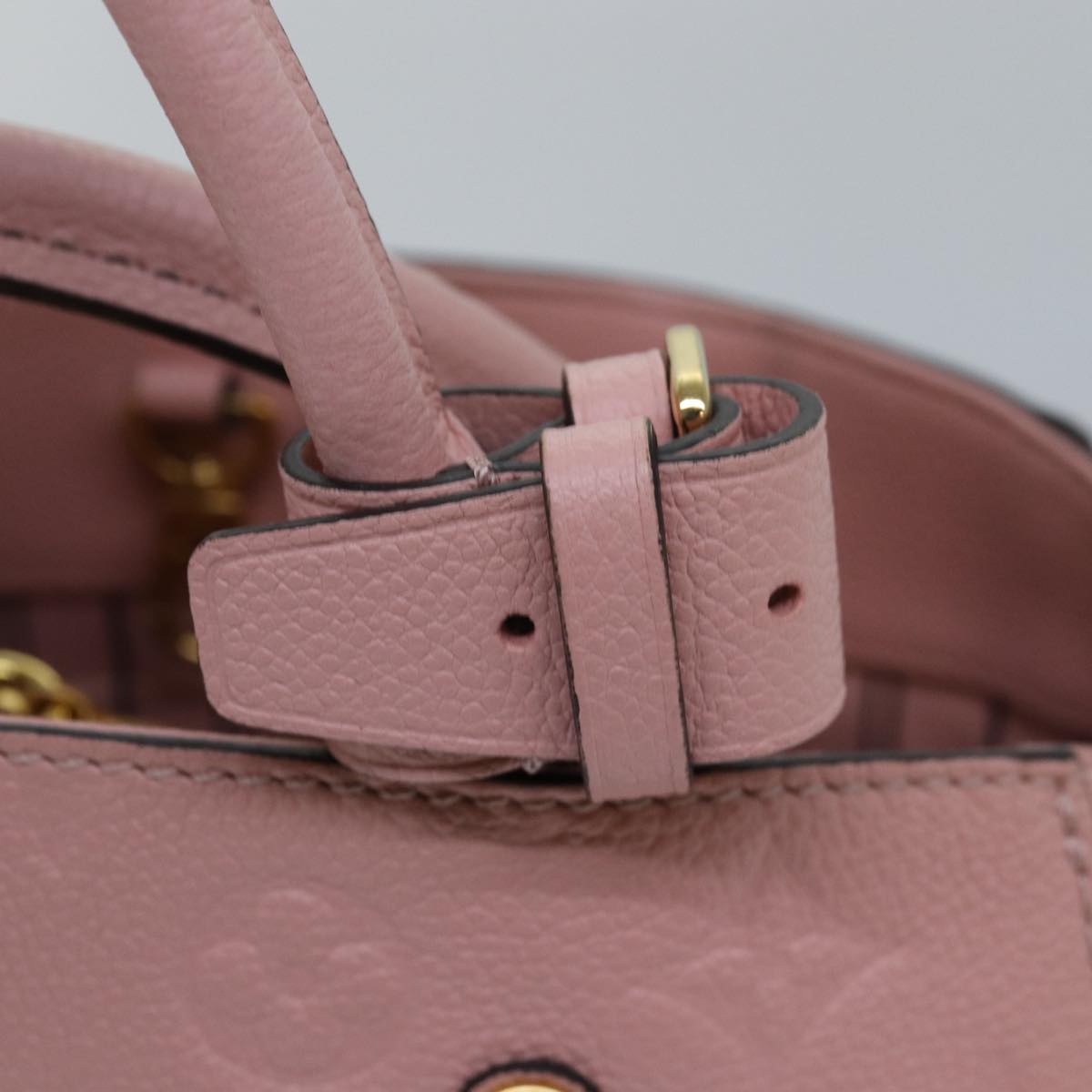 Capucines Mini handbag Rose Ballerine Empreinte Leather