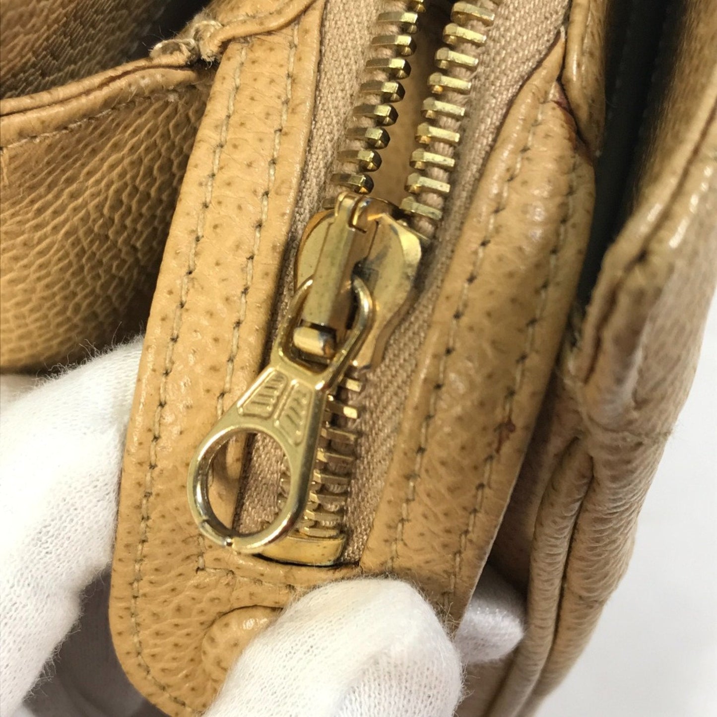Chanel Chevron Beige Handbag