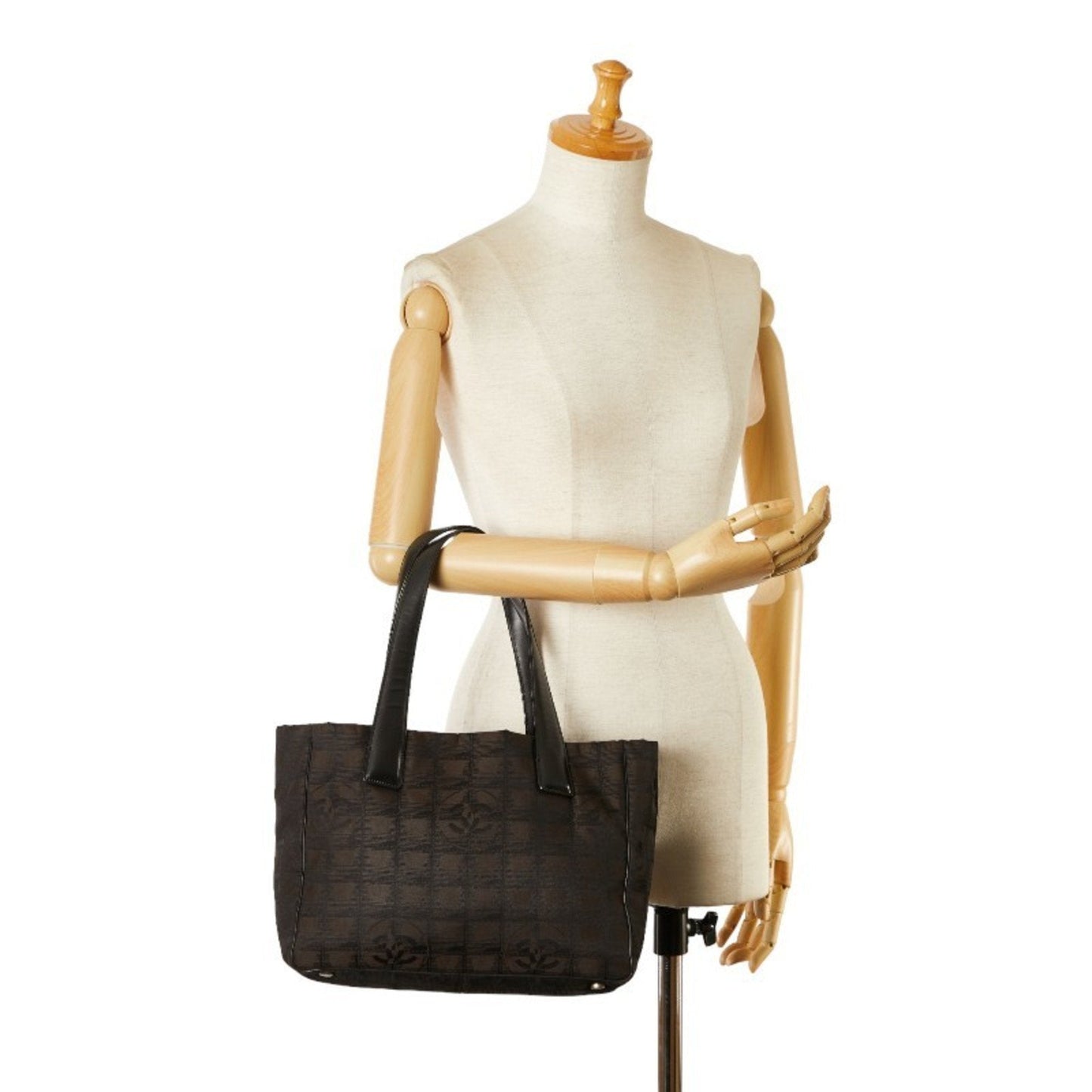 Chanel Quilted Tote Bag Brown Canvas