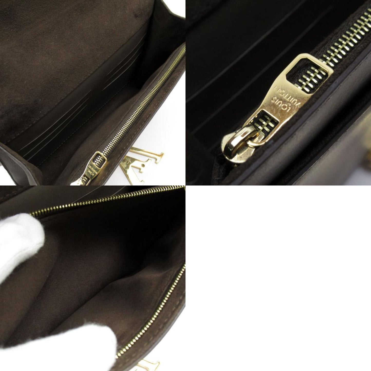 LV Pont 9 Chain Wallet Taupe Leather
